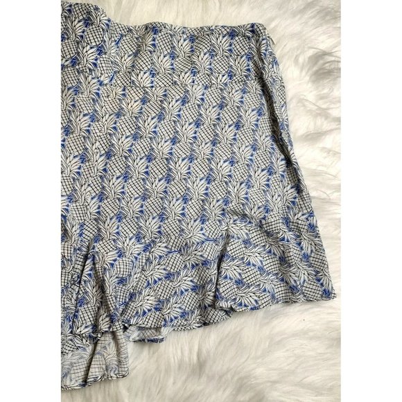 Anthropologie Maeve Shorts 10 Ruffle Pinapple High Rise Tropical Summer Vacay - Picture 6 of 10